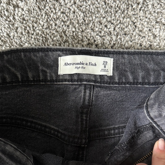 Abercrombie & Fitch Dark Gray Denim Mini Skirt - Picture 2 of 3